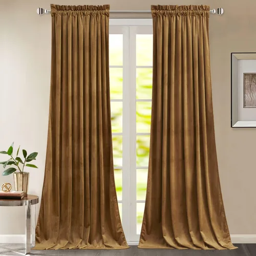 Vista 31 de StangH Cortinas de terciopelo rojo de 42 x 84 pulgadas de lujo, con aislamiento térmico, divisores de habitación, decoración navideña del hogar
