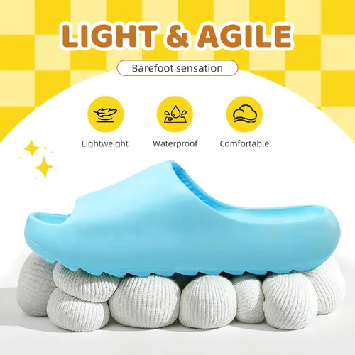Vista 48 de Sandalias acolchadas para mujeres, hombres y niños, cómodas, antideslizantes, suaves, impermeables, para baño, ducha, sandalias acolchadas de suela