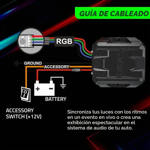 Vista 3 de Controlador Bluetooth DS18 LC-RGB para luces RGB-LED, resistente al agua IP66, compatible con iOS y Android, Bluetooth v5.4 para una velocidad más