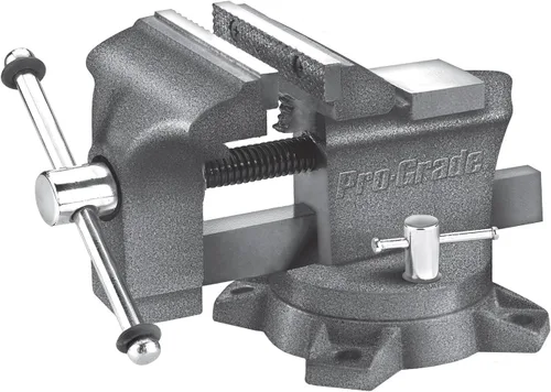 Vista 2 de Pro-Grade Tornillo de banco para taller, tornillo de banco de 4 pulgadas con base giratoria, 59110