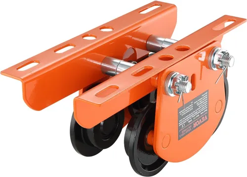 Vista 10 de VEVOR Carro manual de polipasto eléctrico, 1100 lbs/0.5 toneladas de capacidad para PA200 PA250 PA300 PA400 PA500, carretilla de viga de empuje