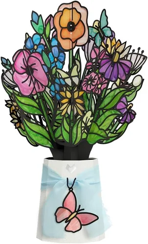 Vista 16 de Lovepop Ramo de Flores de Papel Desenfundable de Todos los Días para Ella y Él - Tarjetas de Felicitación 3D para Niños, Niñas, Hombres, Mujeres