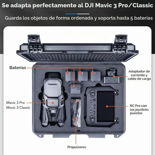 Vista 2 de Lykus Titan M350 - Carcasa rígida para DJI Mavic 3 Pro/Classic y RC Pro