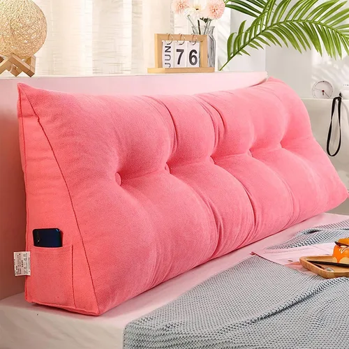 Vista 10 de Almohada de cuña de lectura triangular Queen, cojín de respaldo para cabecero reclinable, almohada de lectura, cojín triangular para posicionamiento