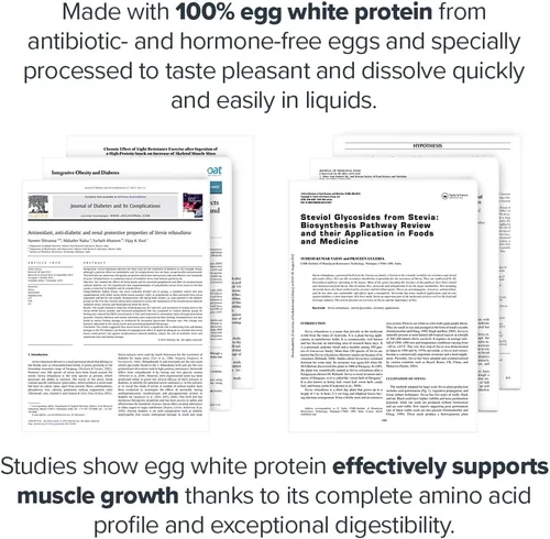 Vista 3 de LEGION Egg+ Proteína en polvo con BCAA – Polvo de proteína de clara de huevo naturalmente endulzada y saborizada – Proteína de digestión rápida