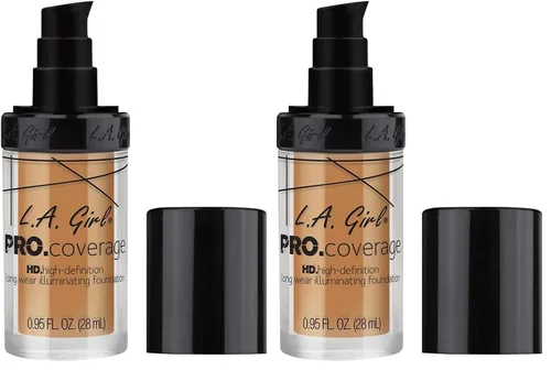 Vista 31 de Base de maquillaje líquida L.A. Girl Pro Coverage, Beige