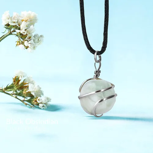 Vista 82 de PYOR Collar con colgante curativo de Reiki de cristal, gemas de buena suerte, prosperidad, riqueza, piedras preciosas naturales, collares de buena