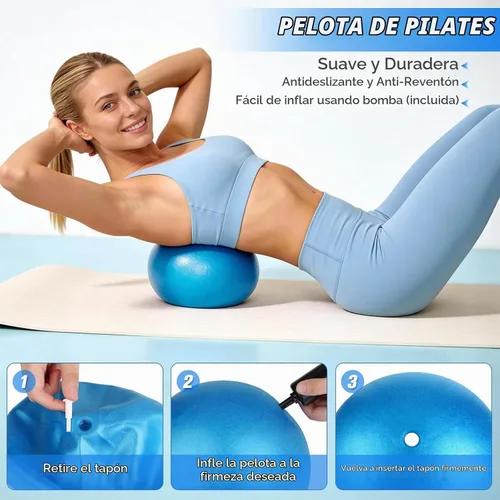 Vista 6 de GINMIC Kit de pilates, equipo de pilates para entrenamientos en casa, conjunto de pilates en casa con accesorios completos: anillo de pilates