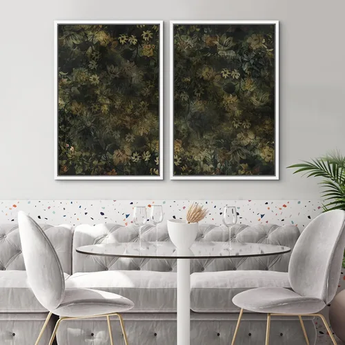 Vista 17 de SIGNWIN Lienzo enmarcado para pared, ilustraciones abstractas texturizadas en tonos beige terrosos, arte moderno, decorativo, contemporáneo
