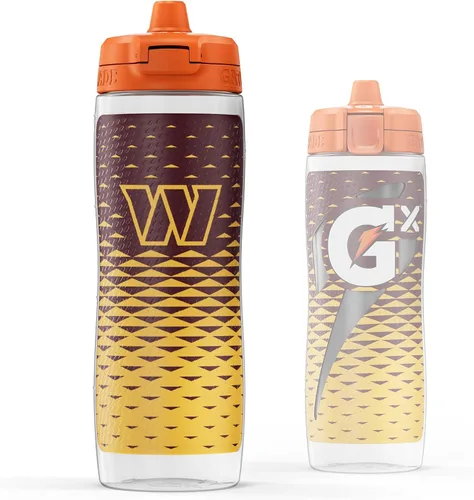 Vista 37 de Gatorade Gx NFL - Botellas antideslizantes para apretar, 30 onzas líquidas, sistema de hidratación Gx