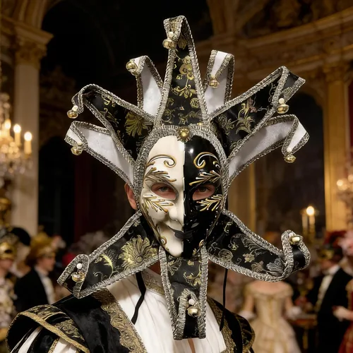 Vista 8 de Máscara veneciana vintage de bufón para mujer, accesorio para disfraz de carnaval, mardi gras