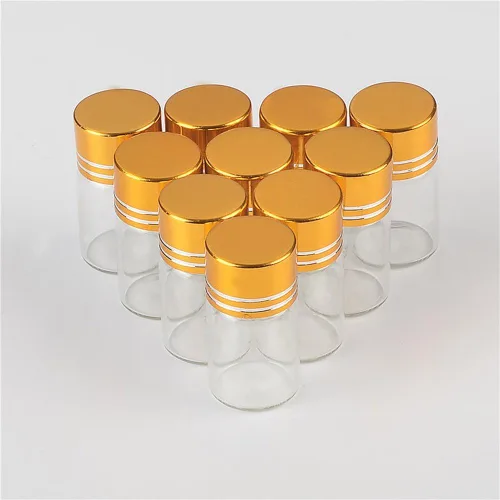 Vista 8 de Botellas de cristal (0.1 fl oz, 2 unidades), diseño de botellas de aluminio
