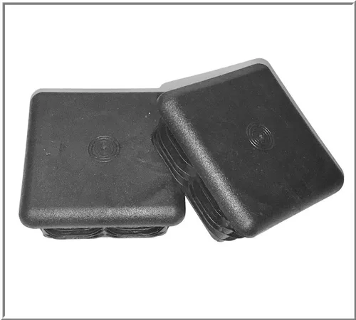 Vista 12 de Paquete de 10: (0.5 pulgadas (1/2 pulgadas), calibre 14-20, tapón cuadrado de plástico negro, tapa de extremo de tubo, insertos deslizantes