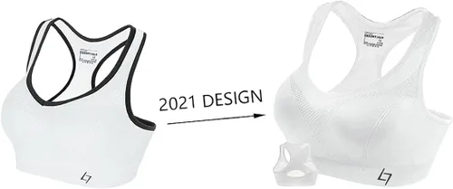 Vista 7 de FITTIN - Brasier deportivo con espalda cruzada para mujer soporte acolchado de alto impacto sin costuras para yoga gimnasio entrenamiento y Fitness