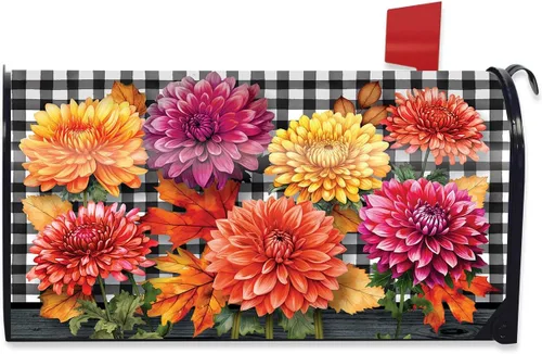 Vista 4 de Briarwood Lane Funda para buzón de otoño con ramo de otoño, tamaño estándar