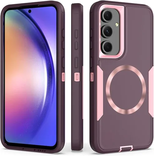 Vista 32 de Funda diseñada para Samsung Galaxy S22 Ultra, magnética, protección contra caídas de servicio pesado, protección de doble capa, compatible