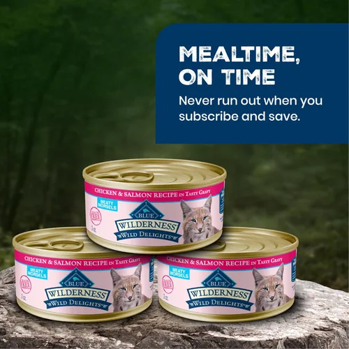 Vista 10 de Blue Buffalo Wilderness Wild Delights Carne Morsels - Alimento húmedo para gatos adultos, con alto contenido de proteínas y sin granos