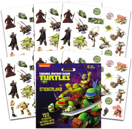 Vista 5 de Teenage Mutant Ninja Turtles Juego de mochila y bolsa de almuerzo - Paquete con mochila TMNT para niños, lonchera, botella de agua, calcomanías, más