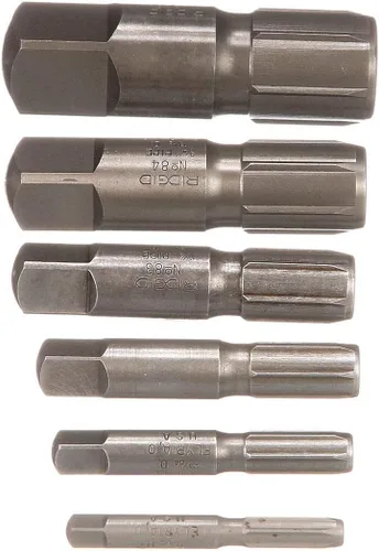 Vista 2 de RIDGID Juego de extractor de tubos (35685) + juego de grifos Drill America NPT (POUCSNPT5)