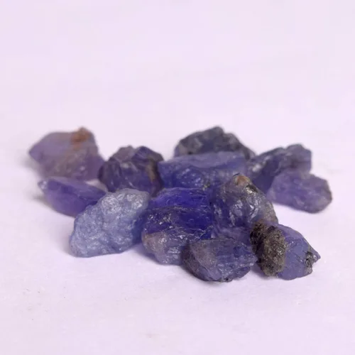 Vista 3 de Lote de 12 piedras naturales crudas de tanzanita, cristales de roca en bruto, gemas sueltas de 40.50 quilates, color azul, tanzanita, decoración