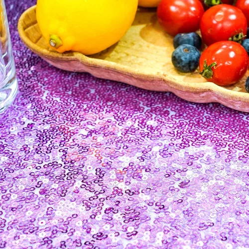 Vista 55 de Mantel de lentejuelas de 60 x 102 pulgadas, azul bebé, para boda, fiesta, despedida de soltera, rectangular