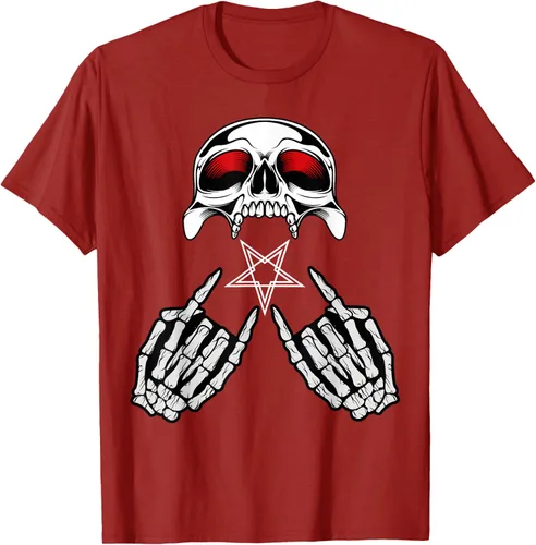 Vista 42 de Camisas de metal pesado con diseño de abanico de metal Negro