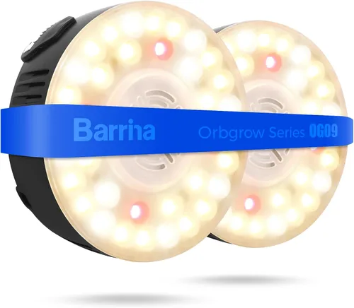 Vista 17 de Barrina Orbgrow OG09 Puck - Luz LED de crecimiento, 5000 K 9 W (equivalente a 135 vatios), luces de plantas para plantas de interior de espectro
