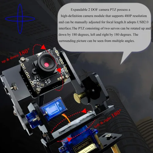 Vista 5 de Yahboom Kit de robot AI para chasis de tanque para Raspberry Pi 4B, kit de inicio de cámara Python, proyecto de ciencia electrónica programable DIY