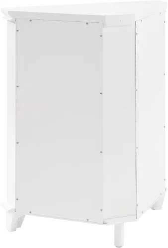 Vista 6 de Crosley Furniture Lydia - Armario de almacenamiento esquinero y organizador de baño con estantes, color blanco