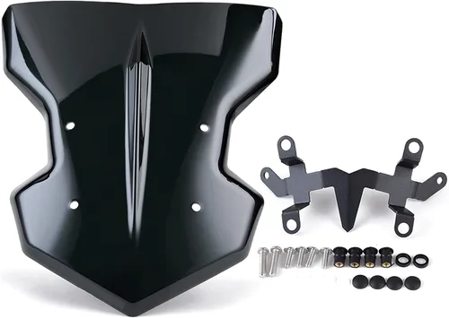 Vista 8 de GLoyer Motorcycle Windshield Compatible with MT03 MT25 2020-2021 Windshield Motorcycle Windscreen Visor Viser Wind Deflector with Bracket MT 03/25