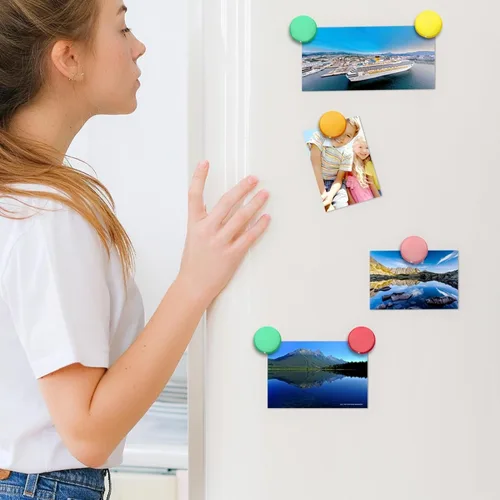 Vista 5 de Qualsen Imanes para nevera, 20 imanes para refrigerador, pequeño imán para pizarra blanca, mini imán lindo para refrigerador, casillero, pizarra 10