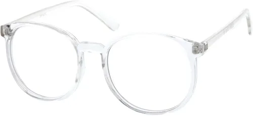 Vista 2 de zeroUV Classic P3 Horn Rimmed Clear Lens Gafas Redondas 2.087 in