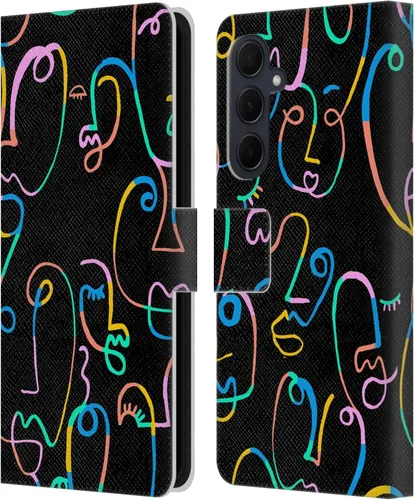 Vista 81 de Head Case Designs Officially Licensed Ninola Brushstrokes Multi Colorful Leather Wallet Case Compatible with Samsung Galaxy A07 4G