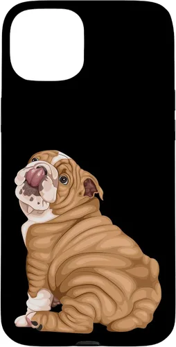 Vista 9 de Funny Puppy Art Illustration English Bulldog Owner Case para iPhone 17
