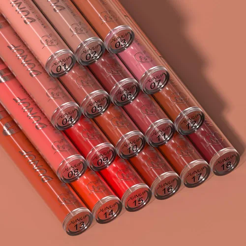 Vista 6 de Juego de brillo labial de 12 colores para mujer, esmalte labial hidratante brillante con alto pigmento, juego de tinte labial hidratante