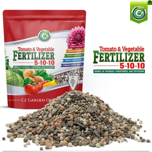 Vista 7 de 5-10-10 Fertilizante de tomate y vegetales, fabricado en Estados Unidos, NPK + alimento vegetal de micronutrientes para jardines de flores, promueve