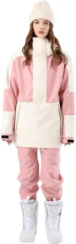 Vista 52 de RIUIYELE Traje de esquí para mujer, chaqueta y pantalones de snowboard para deportes al aire libre, traje de nieve con aislamiento impermeable