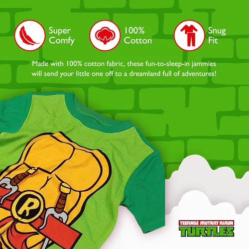 Vista 3 de Conjunto de pijama de algodón ajustado de 2 piezas para niños y niños