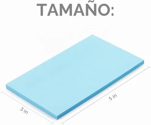Vista 2 de Notas adhesivas de 3 x 5 pulgadas, colores brillantes, 8 blocs, 50 hojas