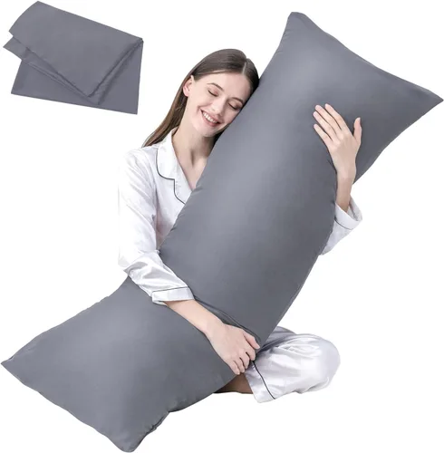 Vista 15 de DOWNCOOL Relleno de almohada de cuerpo completo de lujo con funda de fibra, almohada corporal ultrasuave para dormir, inserto de almohada de cama