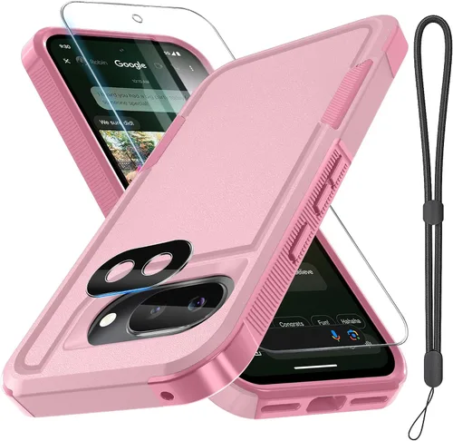 Vista 48 de Funda para Google Pixel 7A, Funda Protectora de Teléfono de Cuerpo Completo Resistente de Trabajo Pesado Robusta a Prueba de Golpes con Correa