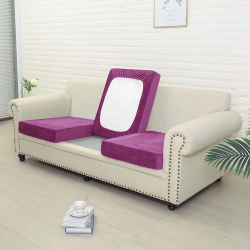 Vista 20 de Jonuiony Funda universal para sofá resistente al desgaste, fundas de terciopelo elástico para cojines separados para sofá, fundas de sofá