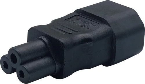 Vista 6 de Adaptador de CA IEC 320 C14 a C5, 10A 125V IEC 3Pole Macho a Mickey Mouse Adaptador de corriente hembra de 3 polos, convertidor de CA C5 a C14