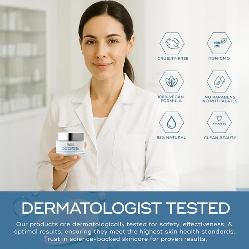 Vista 5 de Skin Aesthetics Hidratante facial con ácido hialurónico y colágeno, antienvejecimiento, ultra hidratante, líneas finas y arrugas, cuidado de la piel