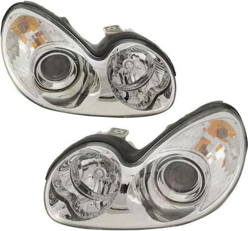 Vista 7 de KarParts360 Para 2002 2003 2004 2005 Hyundai Sonata faro Asamblea lado del conductor w/bombillas para HY2502126