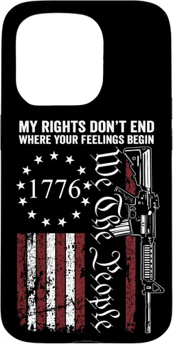 Vista 14 de My Rights Don't End Where Your Feelings Begin USA Gun Flag Case for iPhone 17