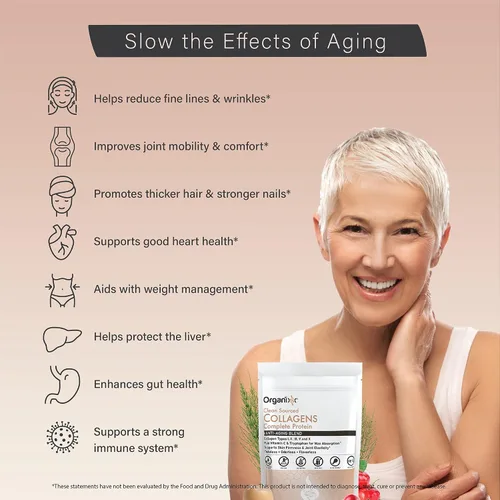 Vista 8 de Organixx Colágenos de origen limpio (20 porciones) y paquete Multi-Vita-Maxx (90 cápsulas), proteína con vitamina C y zinc más multivitamínico