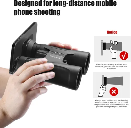 Vista 8 de SUNWAYFOTO BA-43 - Adaptador de teléfono celular para binocular, soporte universal para teléfono inteligente para binocular, compatible con ocular
