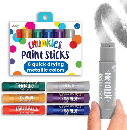 Vista 11 de Ooly Chunkies - 6 barras de pintura sin desorden para niños, palitos de pintura de témpera de colores seguros para niños, sin ensuciar, suministros