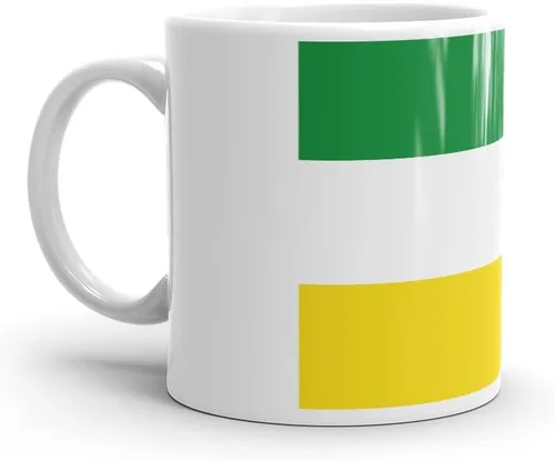 Vista 3 de Bandera de Armenia Quindío Columbia - Taza de café de cerámica blanca